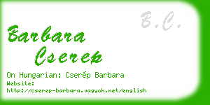 barbara cserep business card