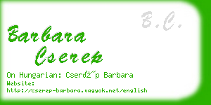 barbara cserep business card